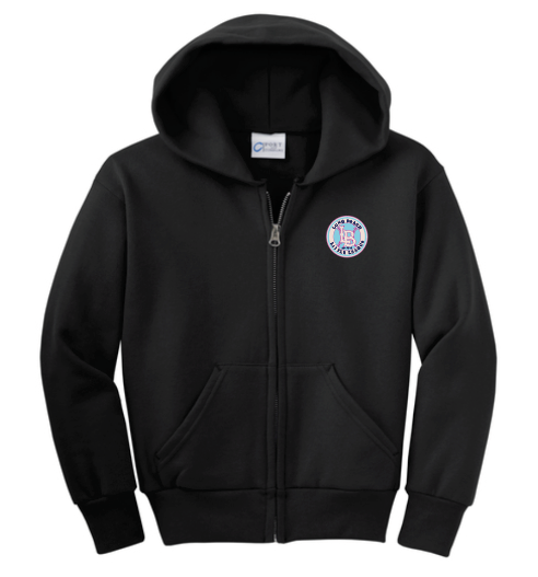 Youth Zip Up Hooded Sweatshirt - Neon Logo (PC90YZH)