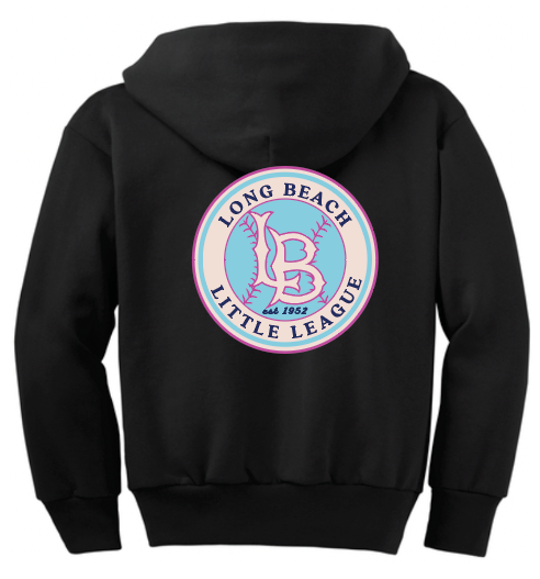 Youth Zip Up Hooded Sweatshirt - Neon Logo (PC90YZH)