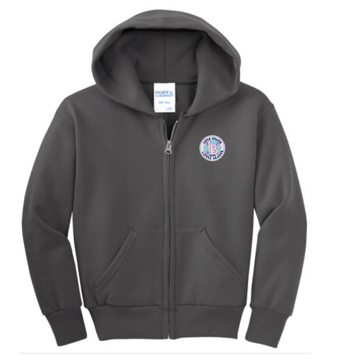 Youth Zip Up Hooded Sweatshirt - Neon Logo (PC90YZH)